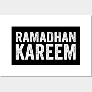 Ramadhan Kareem - Text Style White Font Posters and Art